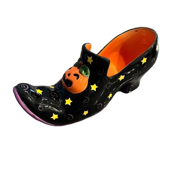 Fannie Farmer Witches Shoe Halloween Candy Dish Holder Hard to Find - Picture 2 of 9